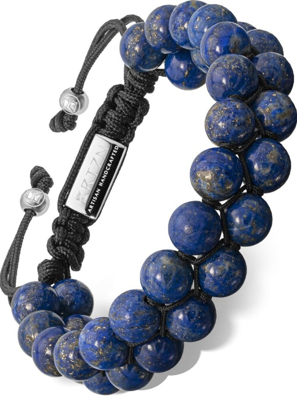 Handcrafted Blue Lapis Lazuli Beaded Bracelet for Men - Adjustable Artisan